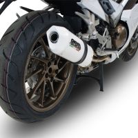 Scarico compatibile con Honda Vfr 800 F 2014-2016, Albus Ceramic, Scarico omologato, silenziatore con db killer estraibile e raccordo specifico