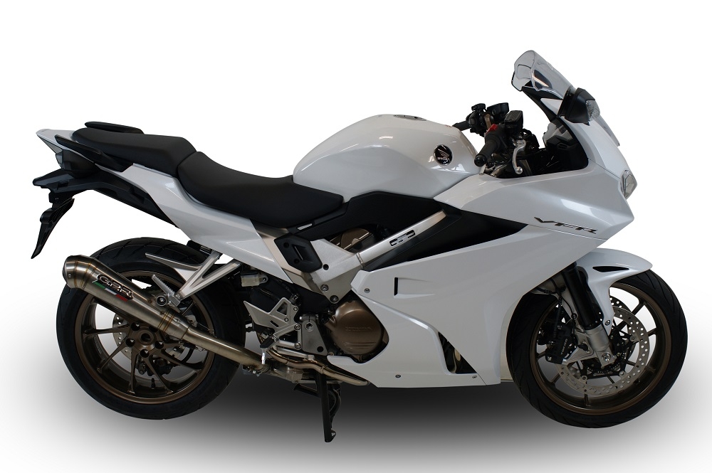Scarico compatibile con Honda Vfr 800 F 2014-2016, Powercone Evo, Scarico omologato, silenziatore con db killer estraibile e raccordo specifico