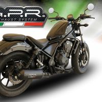 Exhaust system compatible with Honda Cmx 300 Rebel 2017-2020, Ghisa , Homologated legal slip-on exhaust including removable db killer and link pipe 