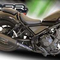 Exhaust system compatible with Honda Cmx 500 Rebel 2017-2020, Ghisa , Homologated legal slip-on exhaust including removable db killer and link pipe 