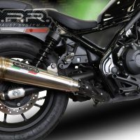 Exhaust system compatible with Honda Cmx 300 Rebel 2021-2023, Powercone Evo, Homologated legal slip-on exhaust including removable db killer and link pipe 