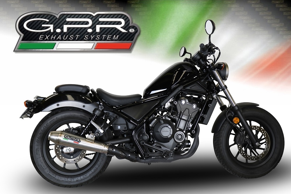 Scarico compatibile con Honda Cmx 500 Rebel 2017-2020, Ultracone, Scarico omologato, silenziatore con db killer estraibile e raccordo specifico