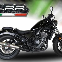 Scarico compatibile con Honda Cmx 500 Rebel 2017-2020, Ultracone, Scarico omologato, silenziatore con db killer estraibile e raccordo specifico