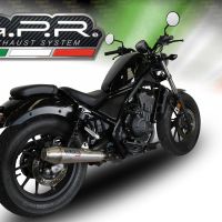 Scarico compatibile con Honda Cmx 500 Rebel 2017-2020, Ultracone, Scarico omologato, silenziatore con db killer estraibile e raccordo specifico