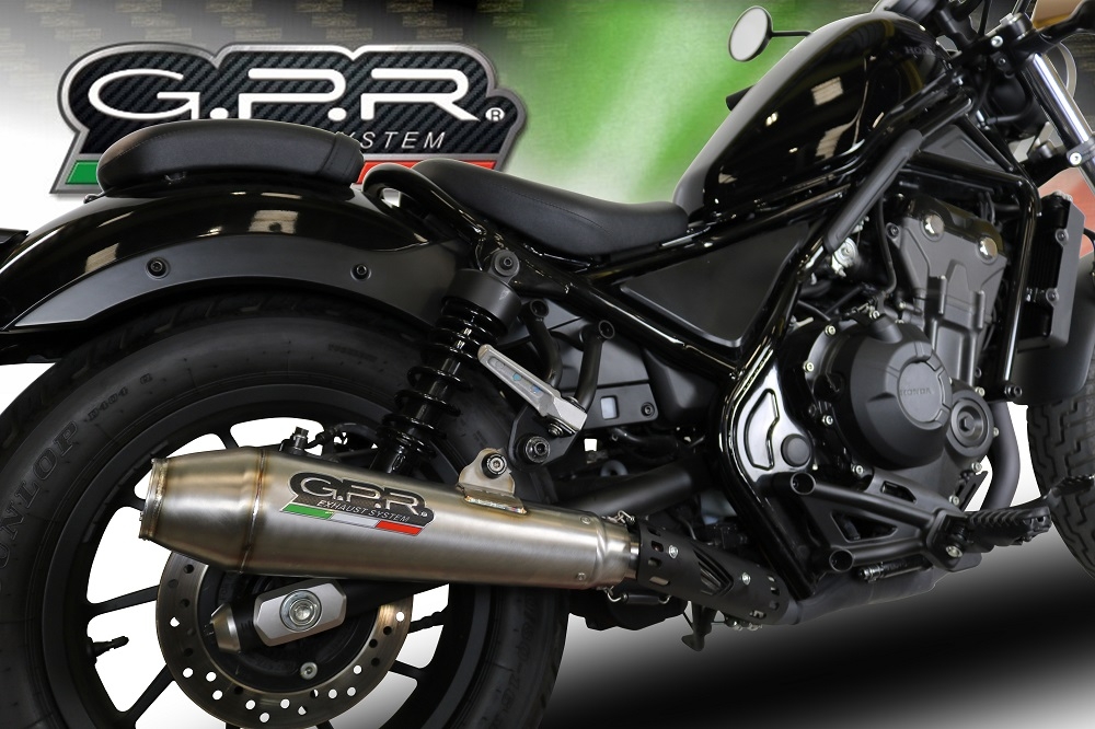 Scarico compatibile con Honda Cmx 500 Rebel 2017-2020, Ultracone, Scarico omologato, silenziatore con db killer estraibile e raccordo specifico