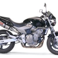 Exhaust compatible with Honda Hornet Cb 600 F 2003-2006, Gpe Ann. titanium, Homologated legal slip-on exhaust including removable db killer, link pipe and catalyst 