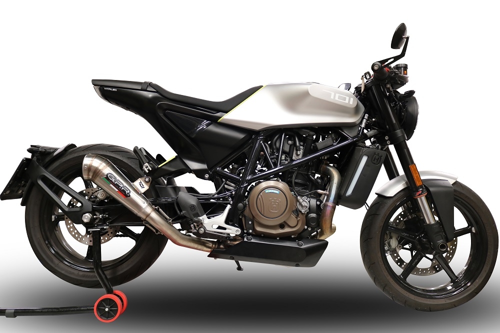 Scarico compatibile con Husqvarna Svartpilen 701 2018-2020, Powercone Evo, Scarico omologato, silenziatore con db killer estraibile e raccordo specifico