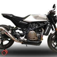 Scarico compatibile con Husqvarna Svartpilen 701 2018-2020, Powercone Evo, Scarico omologato, silenziatore con db killer estraibile e raccordo specifico