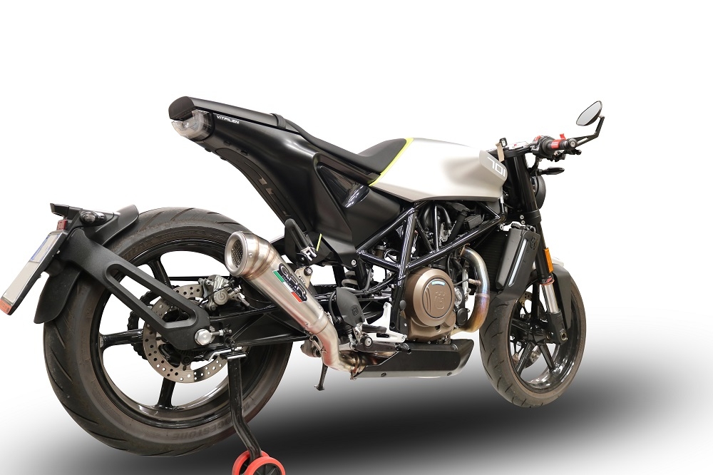 Scarico compatibile con Husqvarna Svartpilen 701 2018-2020, Powercone Evo, Scarico omologato, silenziatore con db killer estraibile e raccordo specifico
