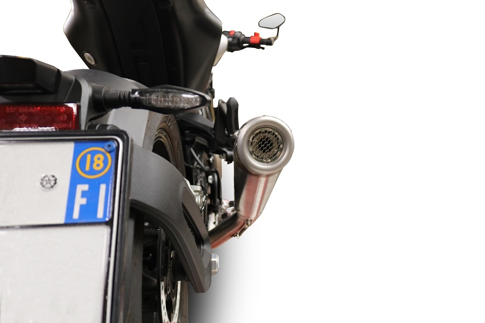 Scarico compatibile con Husqvarna Svartpilen 701 2018-2020, Powercone Evo, Scarico omologato, silenziatore con db killer estraibile e raccordo specifico