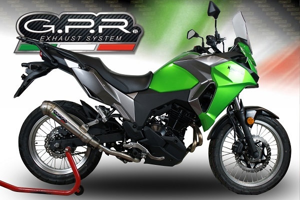 Scarico compatibile con Kawasaki Versys-X 300 2017-2021, Powercone Evo, Terminale di scarico omologato,fornito con db killer estraibile,catalizzatore e collettore