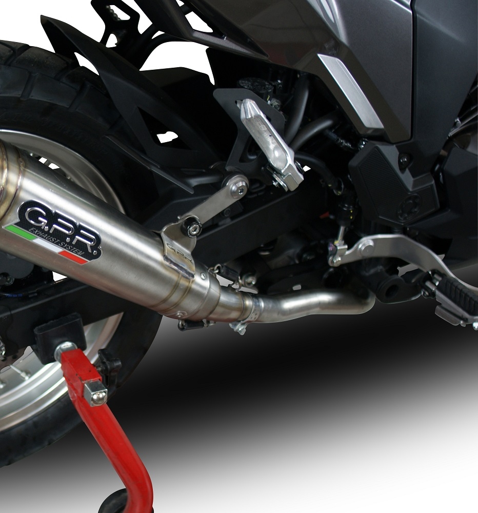 Scarico compatibile con Kawasaki Versys-X 300 2017-2021, Powercone Evo, Terminale di scarico omologato,fornito con db killer estraibile,catalizzatore e collettore