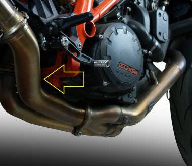 Exhaust system compatible with Ktm Superduke 1290 R 2017-2019, Decatalizzatore, Decat pipe 