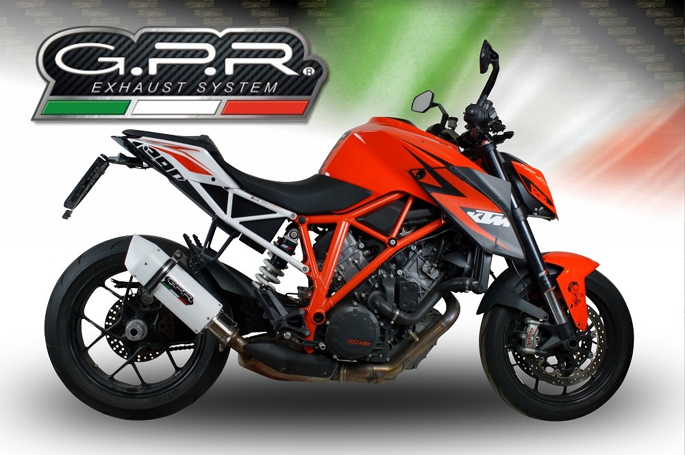 Exhaust compatible with Ktm Super Duke 1290 GT 2016-2021, Albus Evo4, Homologated legal slip-on exhaust including removable db killer and link pipe 