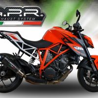 Scarico compatibile con Ktm Super Duke 1290 R 2017-2019, GP Evo4 Poppy, Scarico omologato, silenziatore con db killer estraibile e raccordo specifico