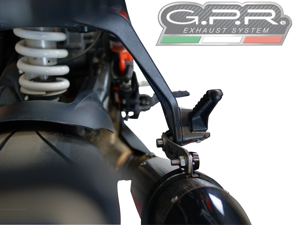 Exhaust compatible with Ktm Super Duke 1290 R 2014-2016, Deeptone Inox, Homologated legal slip-on exhaust including removable db killer and link pipe 