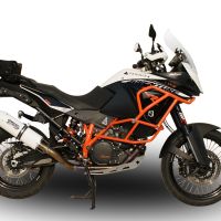 Scarico compatibile con Ktm Lc 8 Adventure 1050 2015-2016, Albus Ceramic, Scarico omologato, silenziatore con db killer estraibile e raccordo specifico