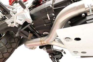 Exhaust system compatible with Moto Guzzi V85 TT 2019-2020, Decatalizzatore, Decat pipe 