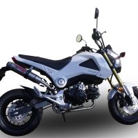 Exhaust system compatible with Honda Msx - Grom 125 2013-2017, Deeptone Inox, Homologated legal full system exhaust, including removable db killer and catalyst 
