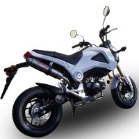 Exhaust system compatible with Honda Msx - Grom 125 2013-2017, Deeptone Inox, Homologated legal full system exhaust, including removable db killer and catalyst 