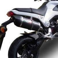 Exhaust compatible with Honda Msx - Grom 125 2018-2020, Furore Nero, Homologated legal full system exhaust, including removable db killer and catalyst 