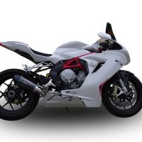 Exhaust compatible with Mv Agusta F3 675 2017-2020, GP Evo4 Poppy, Homologated legal slip-on exhaust including removable db killer, link pipe and catalyst 