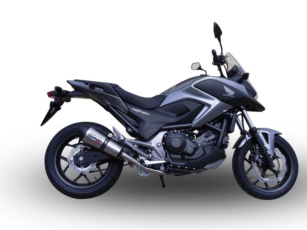 Exhaust compatible with Honda Nc 750 X - S Dct 2017-2020, GP Evo4 Titanium, Homologated legal slip-on exhaust including removable db killer and link pipe 