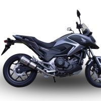 Scarico compatibile con Honda Nc 750 X - S Dct 2017-2020, GP Evo4 Titanium, Scarico omologato, silenziatore con db killer estraibile e raccordo specifico