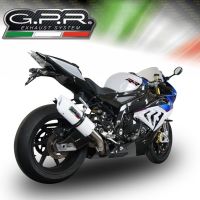 Exhaust system compatible with Bmw S 1000 RR - M 2015-2016, Albus Ceramic, Homologated legal slip-on exhaust including removable db killer and link pipe 