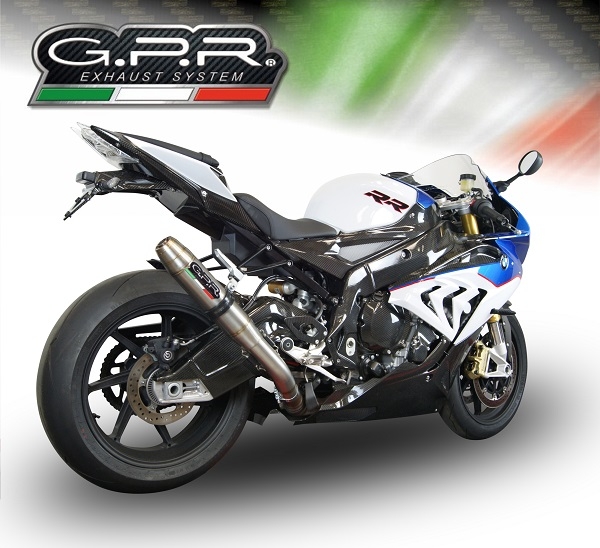 Exhaust system compatible with Bmw S 1000 RR - M 2015-2016, Deeptone Inox, Racing slip-on exhaust including link pipe 