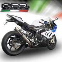 Exhaust system compatible with Bmw S 1000 RR - M 2015-2016, Deeptone Inox, Homologated legal slip-on exhaust including removable db killer and link pipe 