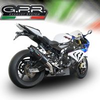 Exhaust compatible with Bmw S 1000 RR -M 2015-2016, Furore Nero, Homologated legal slip-on exhaust including removable db killer and link pipe 