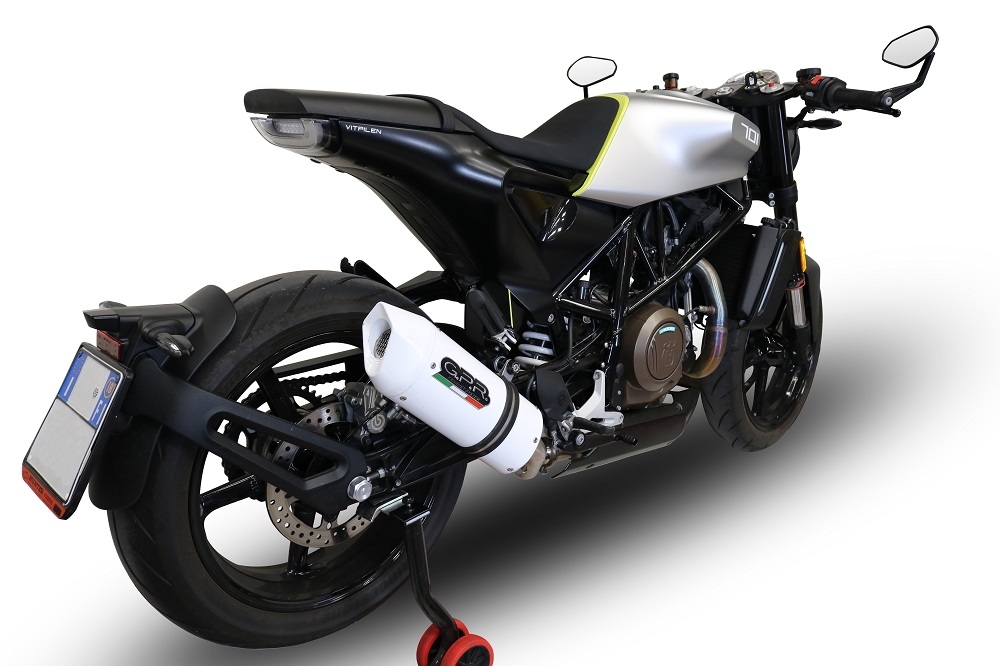 Scarico compatibile con Husqvarna Vitpilen 701 2018-2020, Albus Evo4, Scarico omologato, silenziatore con db killer estraibile e raccordo specifico