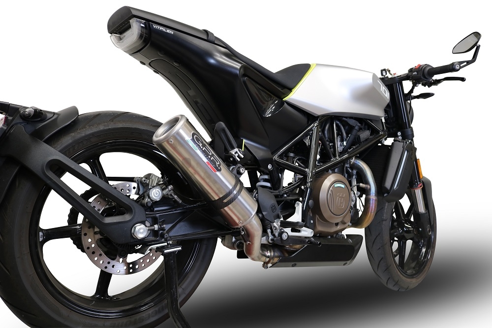 Scarico compatibile con Husqvarna Vitpilen 701 2018-2020, GP Evo4 Titanium, Scarico omologato, silenziatore con db killer estraibile e raccordo specifico
