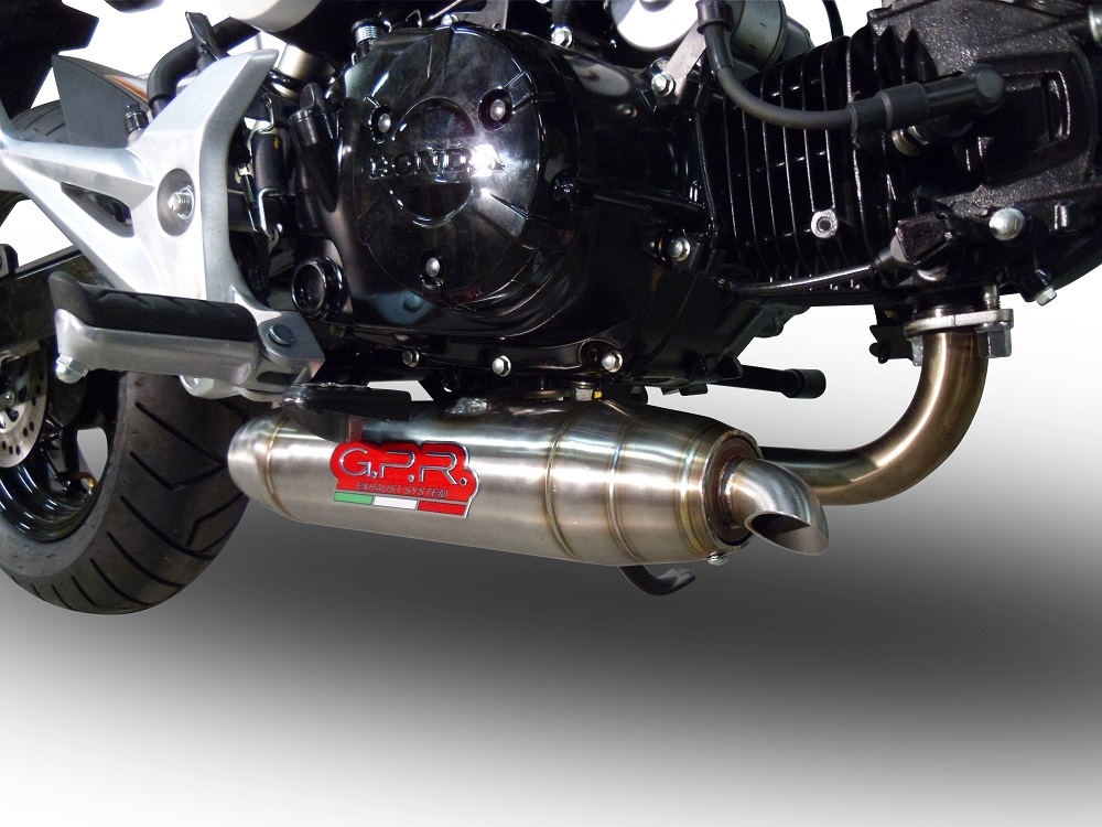 Scarico compatibile con Honda Msx - Grom 125 2013-2017, Deeptone Inox, Scarico completo racing,fornito con collettore specifico, non legale per uso stradale