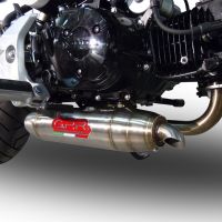 Exhaust system compatible with Honda Msx - Grom 125 2013-2017, Deeptone Inox, Homologated legal full system exhaust, including removable db killer and catalyst 