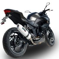 Scarico compatibile con Kawasaki Z 300 2014-2017, Albus Ceramic, Scarico omologato, silenziatore con db killer estraibile e raccordo specifico