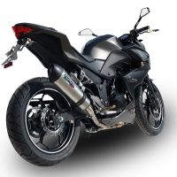 Scarico compatibile con Kawasaki Z 300 2014-2017, Gpe Ann. titanium, Terminale di scarico racing, con raccordo, senza omologazione