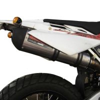 Scarico compatibile con Husqvarna Sm - Te 450 2007-2007, Gpe Ann. titanium, Scarico omologato, silenziatore con db killer estraibile e raccordo specifico