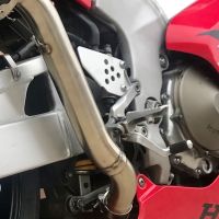 Exhaust system compatible with Honda Vtr 1000 Sp-1 RC51 2000-2001, Satinox , Dual Homologated legal slip-on exhaust including removable db killers and link pipes 