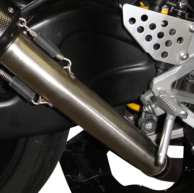 Exhaust compatible with Honda Vtr 1000 Sp-2 RC51 2002-2006, Furore Nero, Dual Homologated legal slip-on exhaust including removable db killers and link pipes 