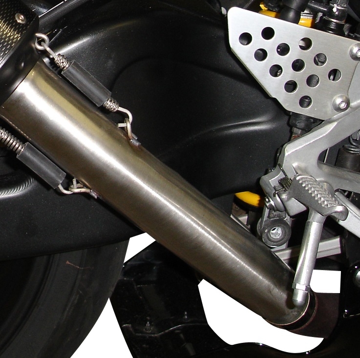 Exhaust system compatible with Honda Vtr 1000 Sp-2 RC51 2002-2006, Trioval, Dual Homologated legal slip-on exhaust including removable db killers and link pipes 