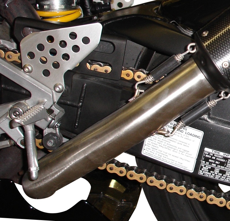 Exhaust compatible with Honda Vtr 1000 Sp-2 RC51 2002-2006, Furore Nero, Dual Homologated legal slip-on exhaust including removable db killers and link pipes 