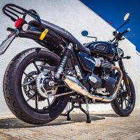 Scarico compatibile con Triumph Street Twin 900 2020-2021, Vintacone, Coppia di terminali di scarico omologati, forniti con db killer removibili e raccordi specifici