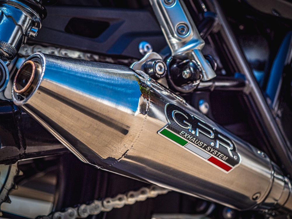 Scarico compatibile con Triumph Street Twin 900 2020-2021, Vintacone, Coppia di terminali di scarico omologati, forniti con db killer removibili e raccordi specifici