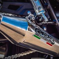 Scarico compatibile con Triumph Street Twin 900 2020-2021, Vintacone, Coppia di terminali di scarico omologati, forniti con db killer removibili e raccordi specifici