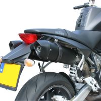 Exhaust compatible with Ktm Superduke 990 - R ( LC8) 2004-2012, Furore Nero, Dual Homologated legal slip-on exhaust including removable db killers, link pipes and catalysts 