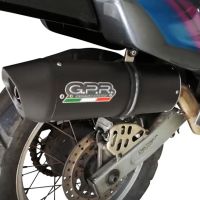 Scarico compatibile con Yamaha Xtz 750 Supertenere 1989-1997, Furore Nero, Scarico omologato, silenziatore con db killer estraibile e raccordo specifico