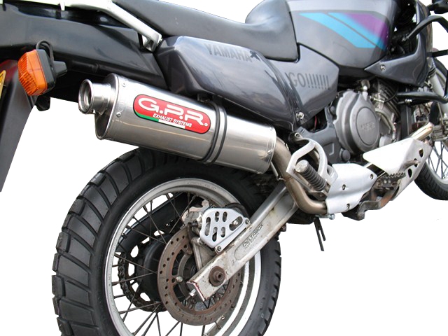 Exhaust compatible with Yamaha Xtz 750 Supertenere 1989-1997, Trioval, Homologated legal slip-on exhaust including removable db killer and link pipe 