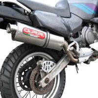 Exhaust compatible with Yamaha Xtz 750 Supertenere 1989-1997, Trioval, Homologated legal slip-on exhaust including removable db killer and link pipe 